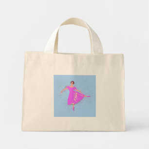 Bolso De Tela Diminuto Bailarina bailarina Magenta Vestido Rosa