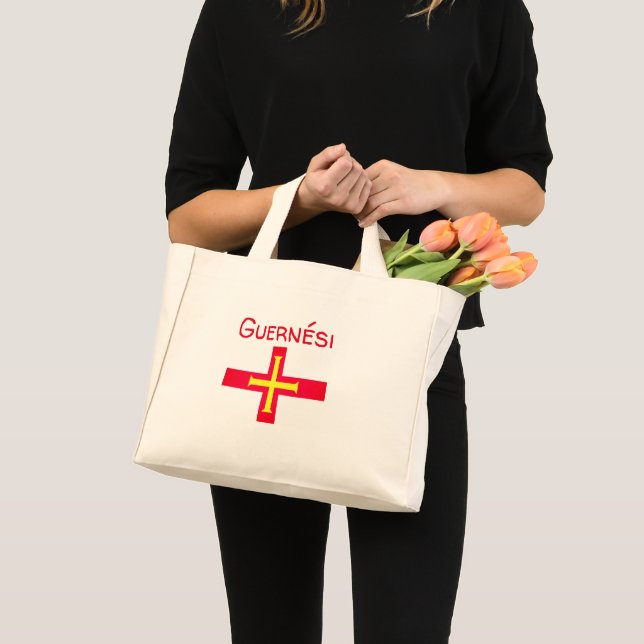 Bolso De Tela Diminuto Bandera de Guernési (Anverso (producto))