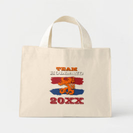 Bolso De Tela Diminuto Bandera Holandesa Personalizada León Naranja Equip