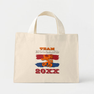Bolso De Tela Diminuto Bandera Holandesa Personalizada León Naranja Equip