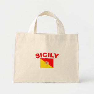 Bolso De Tela Diminuto Bandera siciliana 1