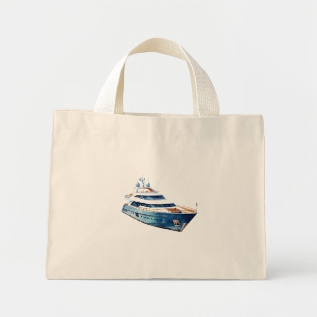 Bolso De Tela Diminuto barco (Frente)