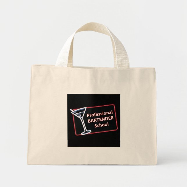 Bolso De Tela Diminuto Bartender School Tote Bag (Frente)