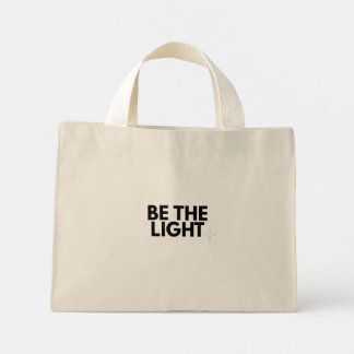 Bolso De Tela Diminuto Be the Light Matthew 5:14 Christian Floral Tote Ba