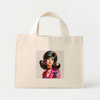 Bolso De Tela Diminuto Belleza de los años 60