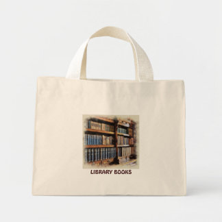Bolso De Tela Diminuto Biblioteca medieval y libros de arte de la antigüe
