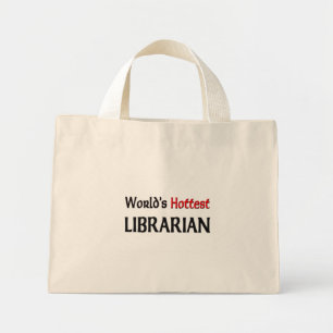 Bolso De Tela Diminuto Bibliotecario más caliente del mundo