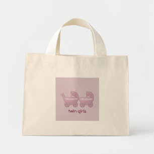 Bolso De Tela Diminuto bicho de bebé mellizo rosa