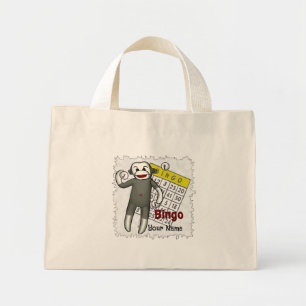 Bolso De Tela Diminuto Bingo de Mono de Calcetín