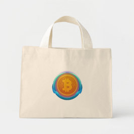 BOLSO DE TELA DIMINUTO BITCOIN DE CRIPTOCURRENCIA
