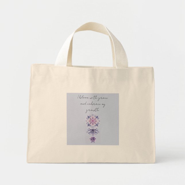 Bolso De Tela Diminuto Blooming Serenity Mandala Tote Bag (Frente)