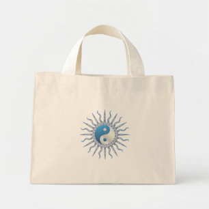 Bolso De Tela Diminuto Blue Starburst Yin Yang