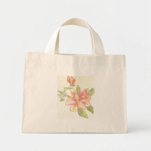 Bolso De Tela Diminuto Bolsa, flor (Frente)