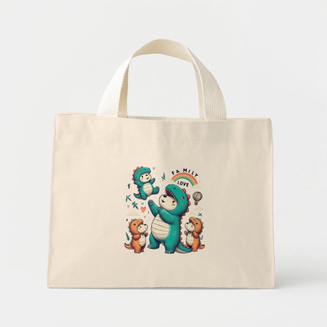 Bolso De Tela Diminuto Bono DinoBear (Frente)