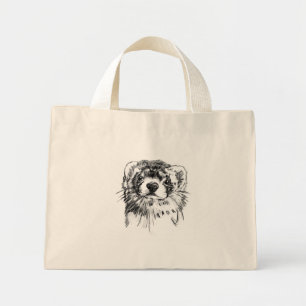 Bolso De Tela Diminuto borsa con furetto