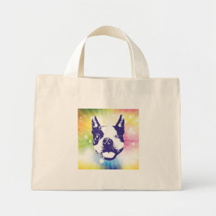 Bolso De Tela Diminuto Boston Terrier Sunburst