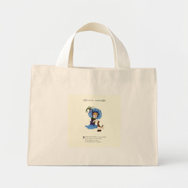 Bolso De Tela Diminuto botón de soltero (Frente)