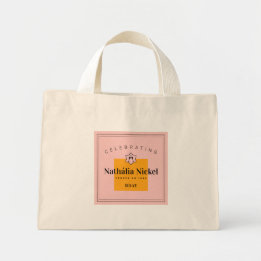 Bolso De Tela Diminuto Brindis de Champán
