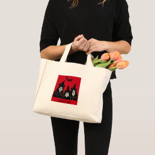 Bolso De Tela Diminuto brujas negras graciosas espeluznantes trucos o tra