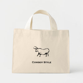 Bolso De Tela Diminuto Bull Cowboy Style Black