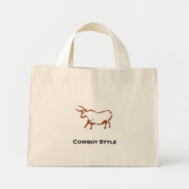 Bolso De Tela Diminuto Bull Cowboy Style Brown