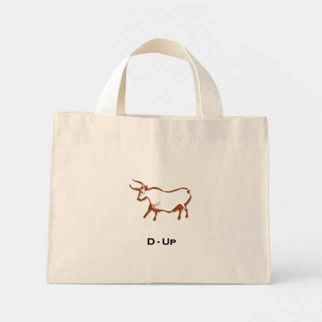 Bolso De Tela Diminuto Bull D Up Brown (Frente)