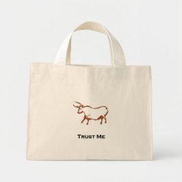 Bolso De Tela Diminuto Bull Trust Me Brown