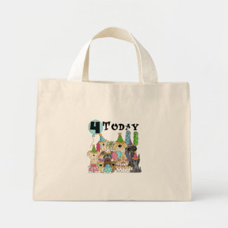 Bolso De Tela Diminuto Cachorros 4º cumpleaños Camisetas y regalos