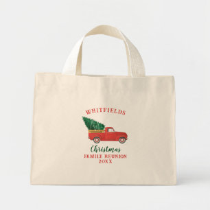 Bolso De Tela Diminuto Camión Rojo de festividad de Navidades Personaliza