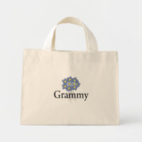 Camiseta Grammy Flor Azul Bonita