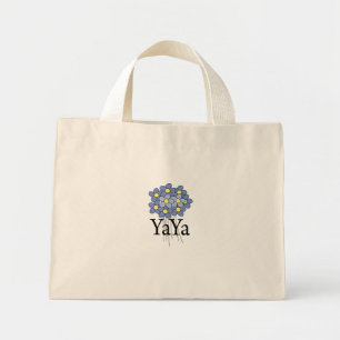 Bolso De Tela Diminuto Camiseta Pretty Blue Flower YaYa