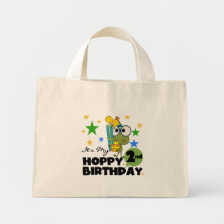 Bolso De Tela Diminuto Camisetas de 2º cumpleaños y regalos de Rana de am