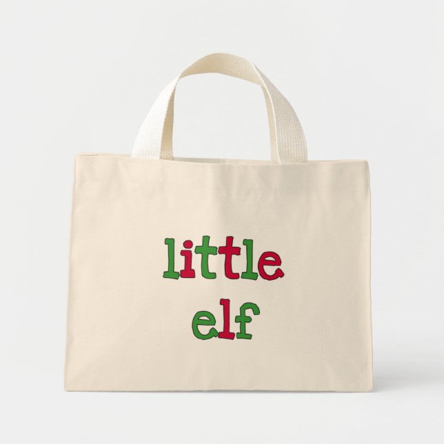 Bolso De Tela Diminuto Camisetas y regalos de Little Elf Holiday (Frente)