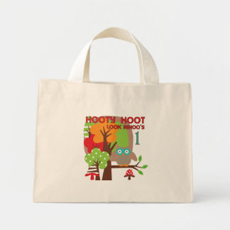 Bolso De Tela Diminuto Camisetas y regalos de Owl First Birthday