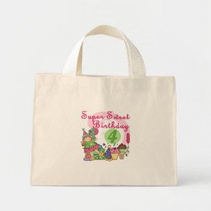 Bolso De Tela Diminuto Camisetas y regalos para el cuarto cumpleaños