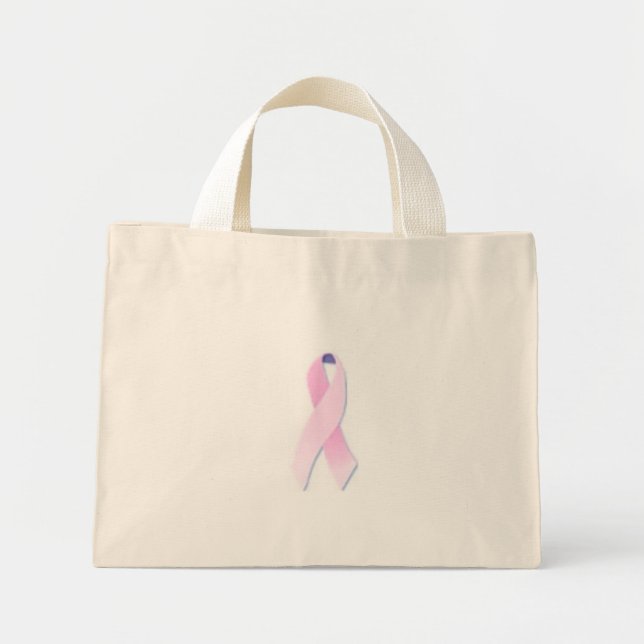 Bolso De Tela Diminuto cáncer de mama (Frente)