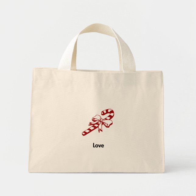 Bolso De Tela Diminuto Candy Cane Love (Frente)