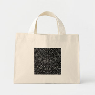 Bolso De Tela Diminuto Carbón Mandala