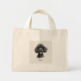 Bolso De Tela Diminuto Carbón negro