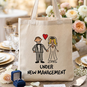 Bolso De Tela Diminuto Caricatura de Boda - Bajo Nueva Administración