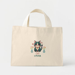 Bolso De Tela Diminuto Cat Lover