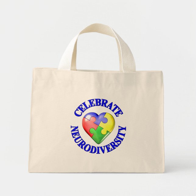 Bolso De Tela Diminuto Celebrar la neurodiversidad (Frente)