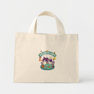 Bolso De Tela Diminuto Cementerio de fantasmas y zombies lindos de Hallow