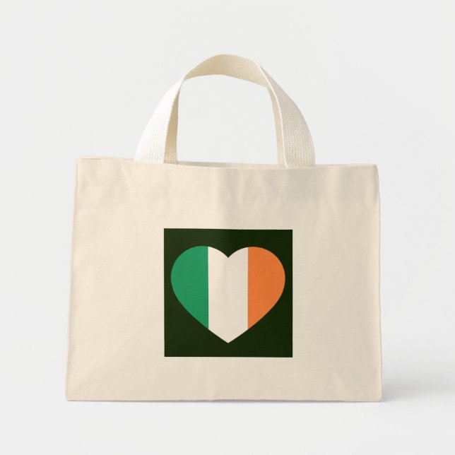 Bolso De Tela Diminuto Centro de datos irlandés Heartflag (Frente)