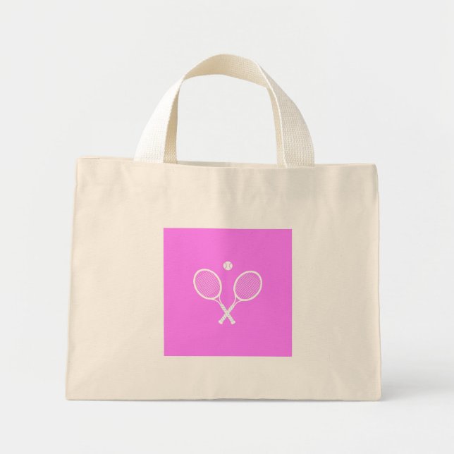 Bolso De Tela Diminuto Chaquetas de tenis y rosa de bola (Frente)