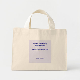 Bolso De Tela Diminuto Chic Lavanda Suerte que soy la dama de honor