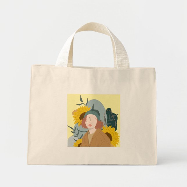 Bolso De Tela Diminuto chica Tote Bag (Frente)
