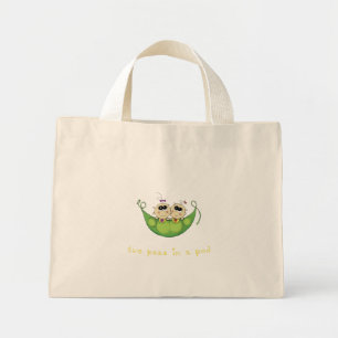 Bolso De Tela Diminuto Chicas gemelos - Dos maricas en un poste