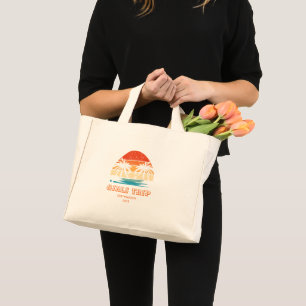 Bolso De Tela Diminuto Chicas viajeras puesta de sol retro Matching
