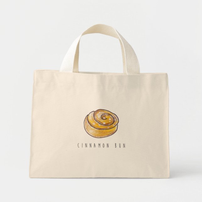 Bolso De Tela Diminuto Cinnamon Bun swedish Kanelbulle Funny  (Frente)